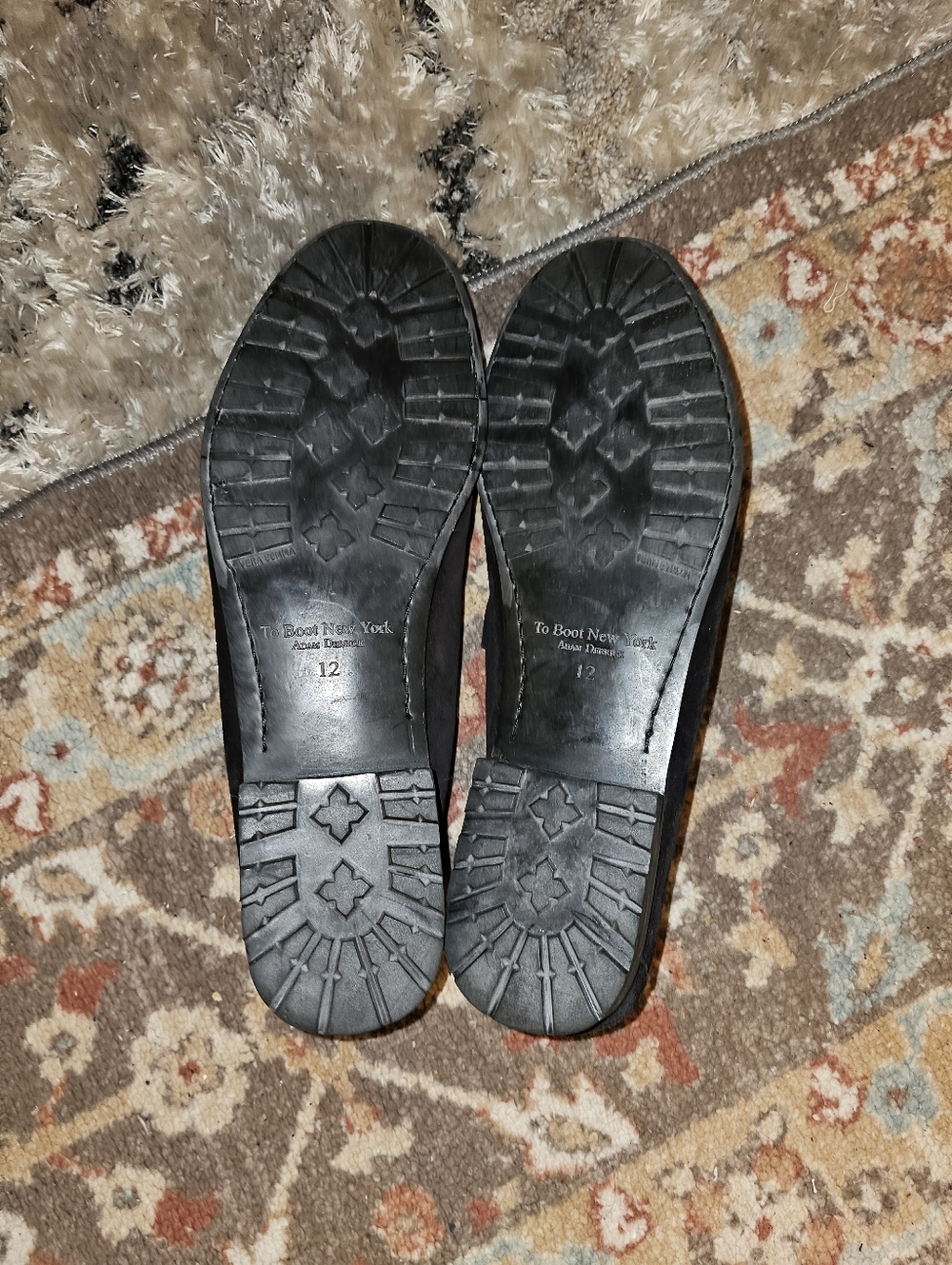 TO BOOT NEW YORK 'Adam Derrick' Bit Loafers Black Suede Leather 12 NICE!!! - Picture 3 of 3